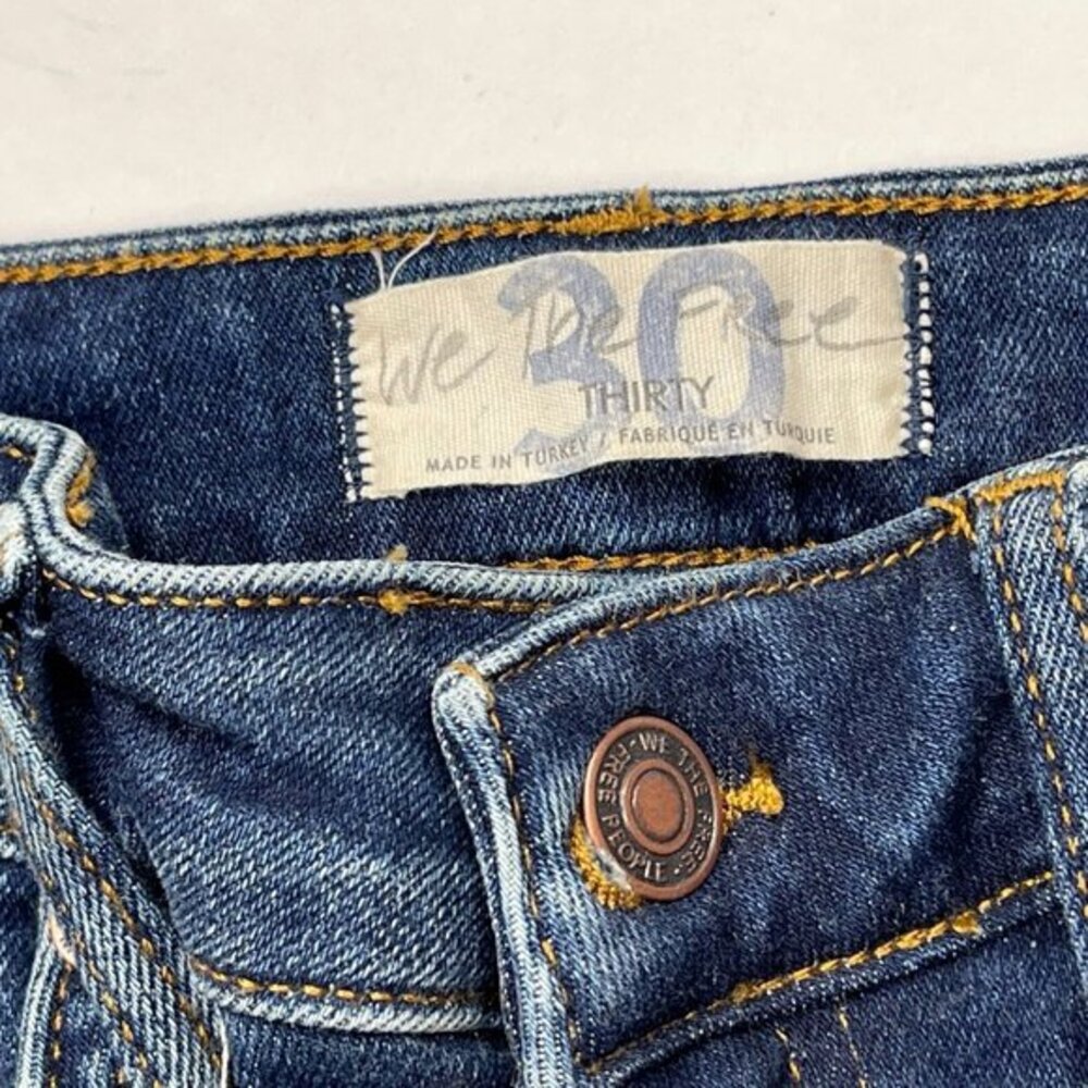 We the Free‎ People High Rise Raw Hem Jeans Women 30 NWOT Stretch Cotton Pockets - Picture 7 of 9
